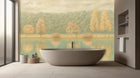 Banyo için Çağdaş Pastel duvar kağıdı