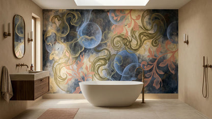 Contemporary Pastel wallpaper for Bathroom