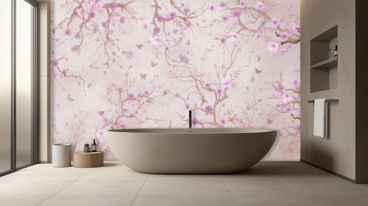 Contemporary Pastel wallpaper for Bathroom