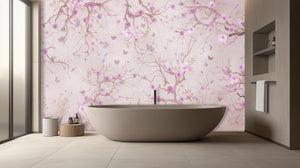 Contemporary Pastel wallpaper for Bathroom