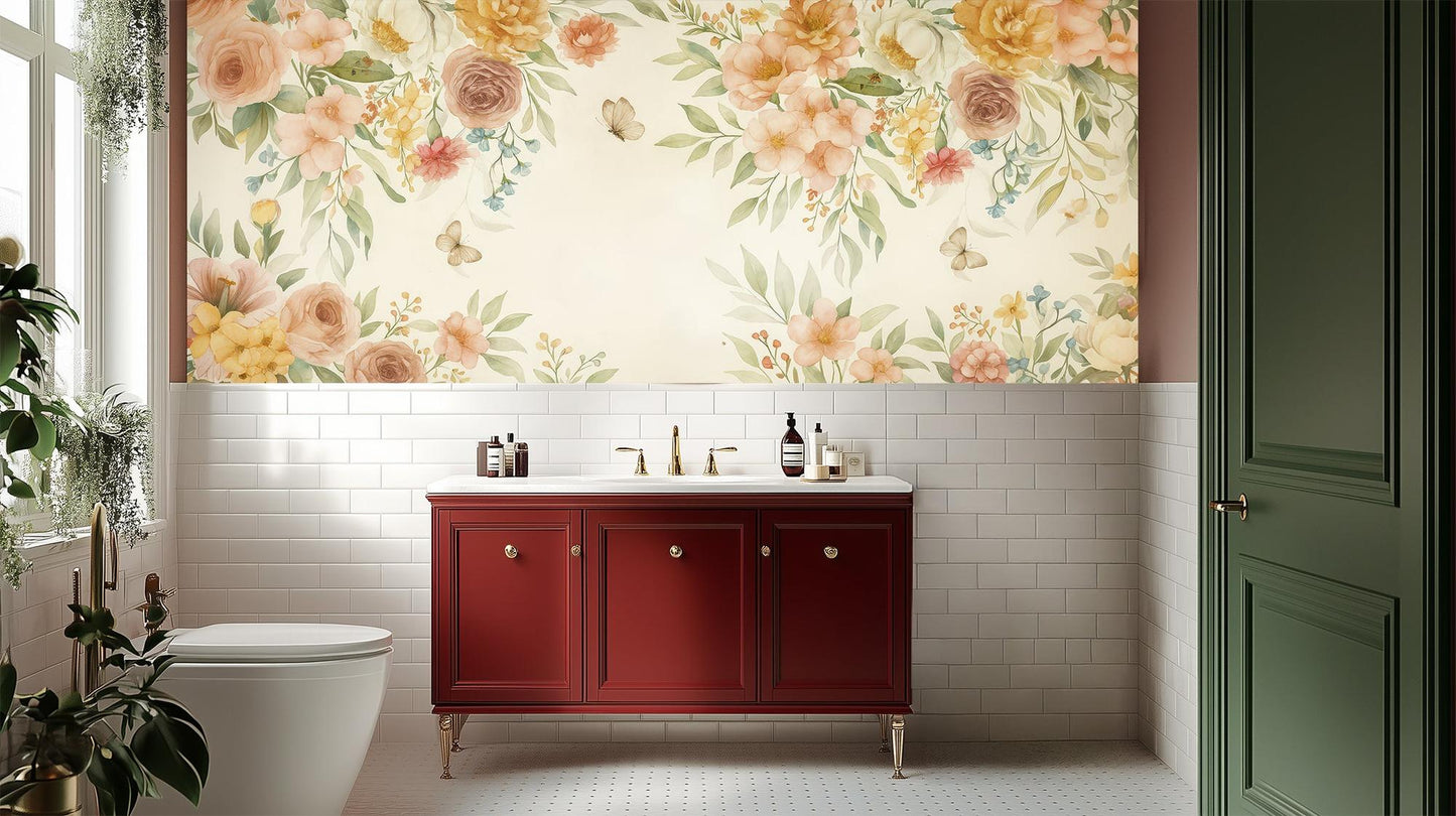Contemporary Pastel wallpaper for Bathroom