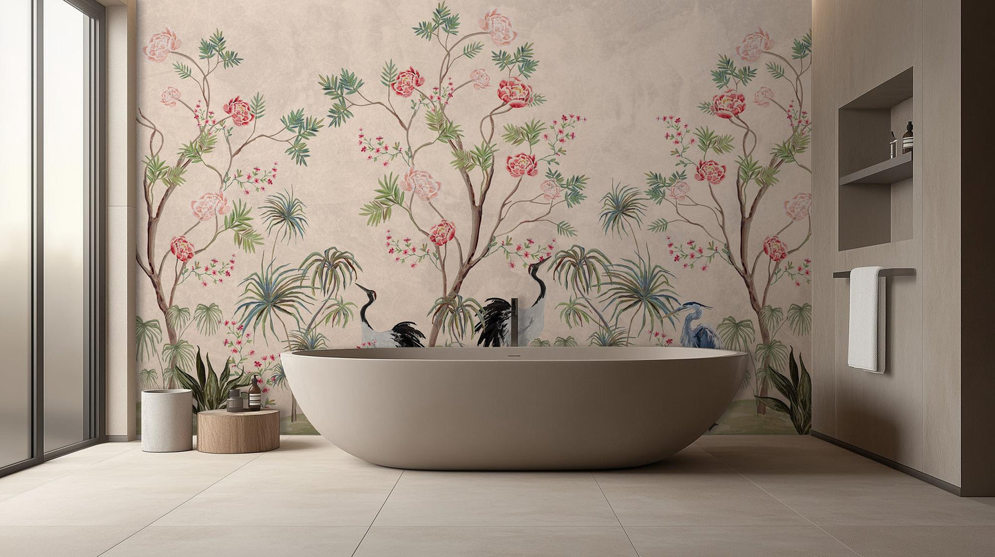 Contemporary Pastel wallpaper for Bathroom