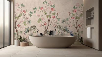 Contemporary Pastel wallpaper for Bathroom
