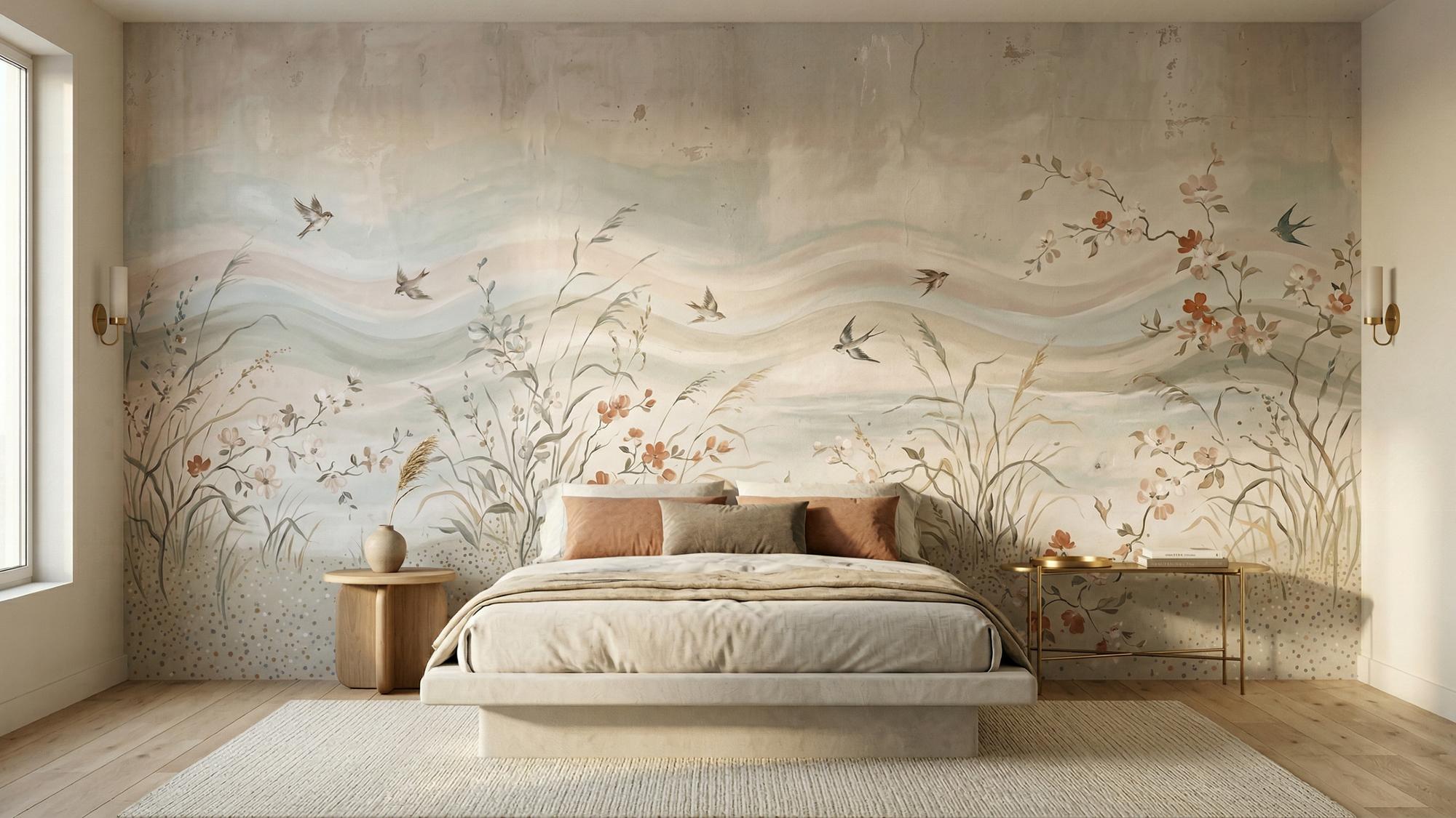 Contemporary Pastel wallpaper for Bedroom