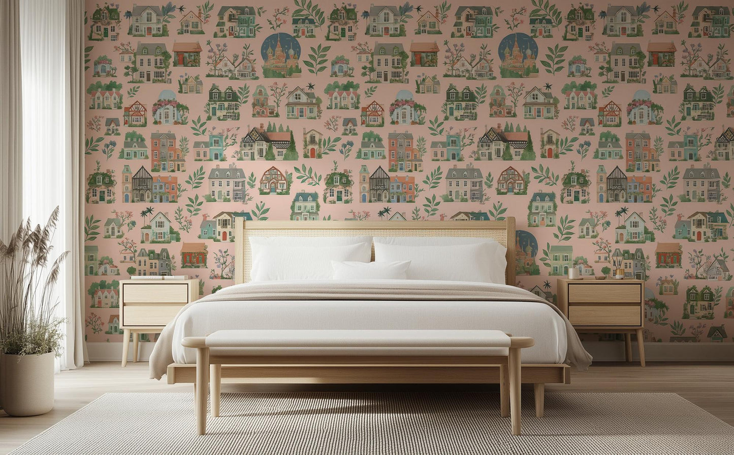 Contemporary Pastel wallpaper for Bedroom