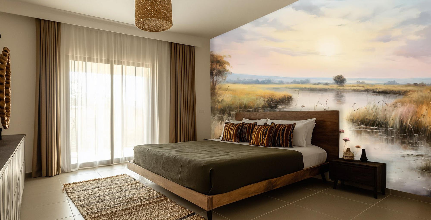Contemporary Pastel wallpaper for Bedroom