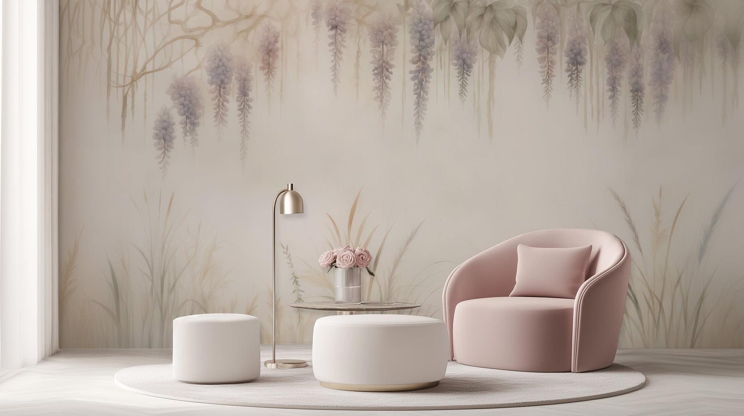 Contemporary Pastel wallpaper for Bedroom