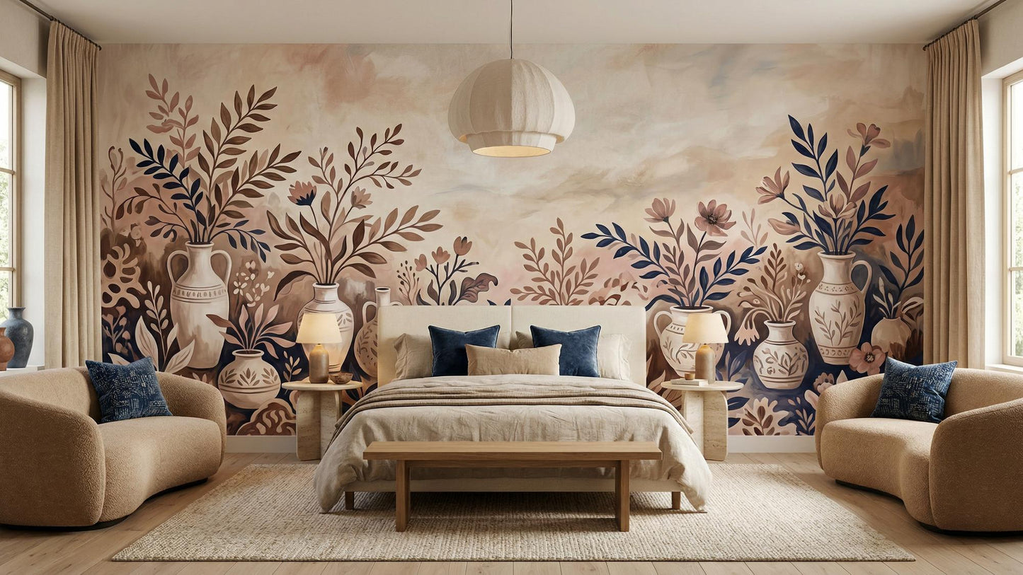 Contemporary Pastel wallpaper for Bedroom