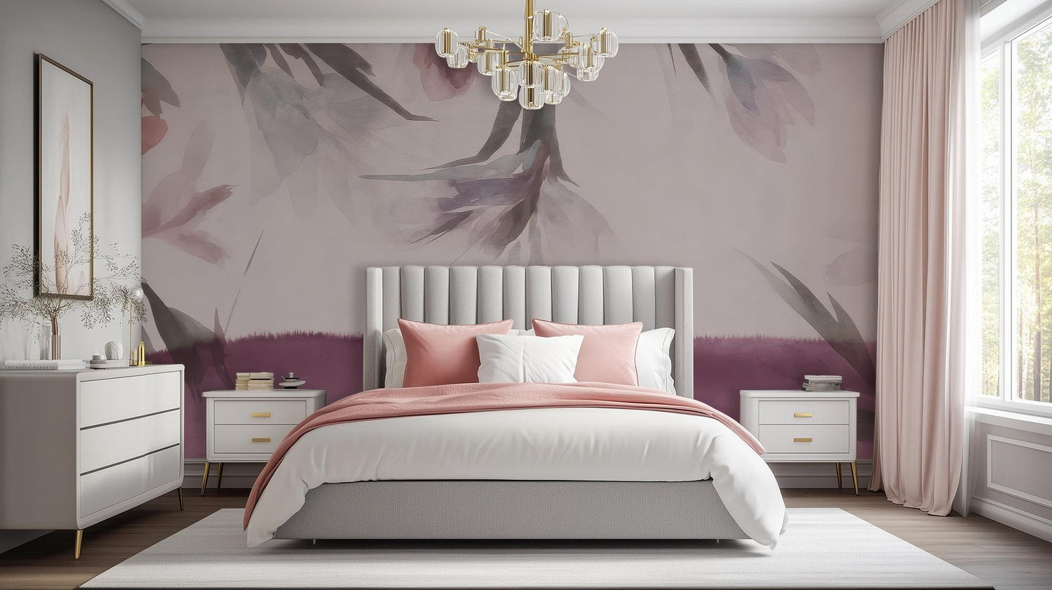 Contemporary Pastel wallpaper for Bedroom