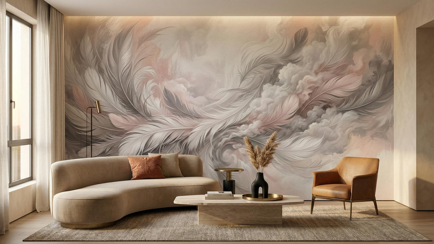 Contemporary Pastel wallpaper for Bedroom