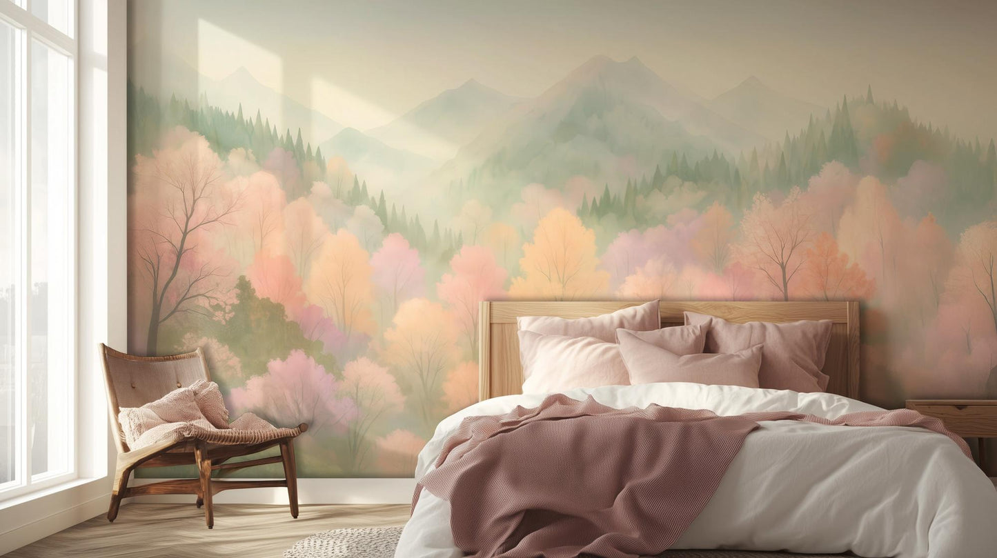Contemporary Pastel wallpaper for Bedroom