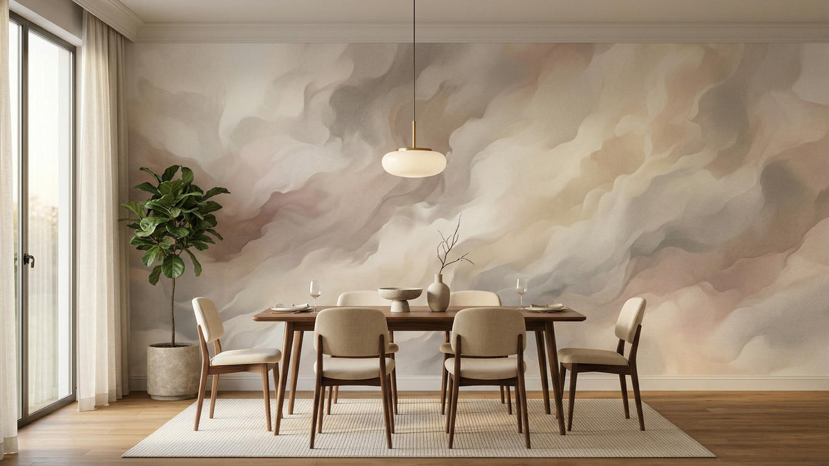 Contemporary Pastel wallpaper for Dining Room