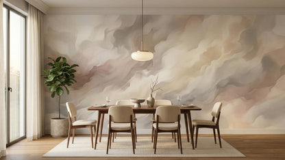 Contemporary Pastel wallpaper for Dining Room