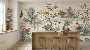 Contemporary Pastel wallpaper for Dining Room