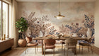Serene Botanical Vases wallpaper for a dining room feature wall