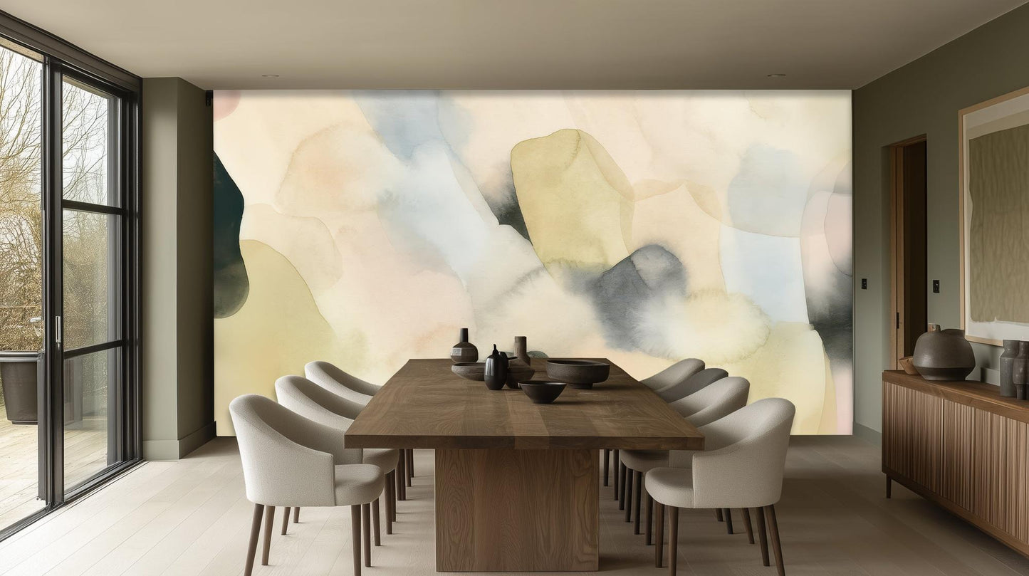 Contemporary Pastel wallpaper for Dining Room