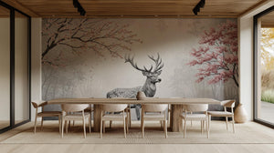 Contemporary Pastel wallpaper for Dining Room