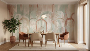 Contemporary Pastel wallpaper for Dining Room