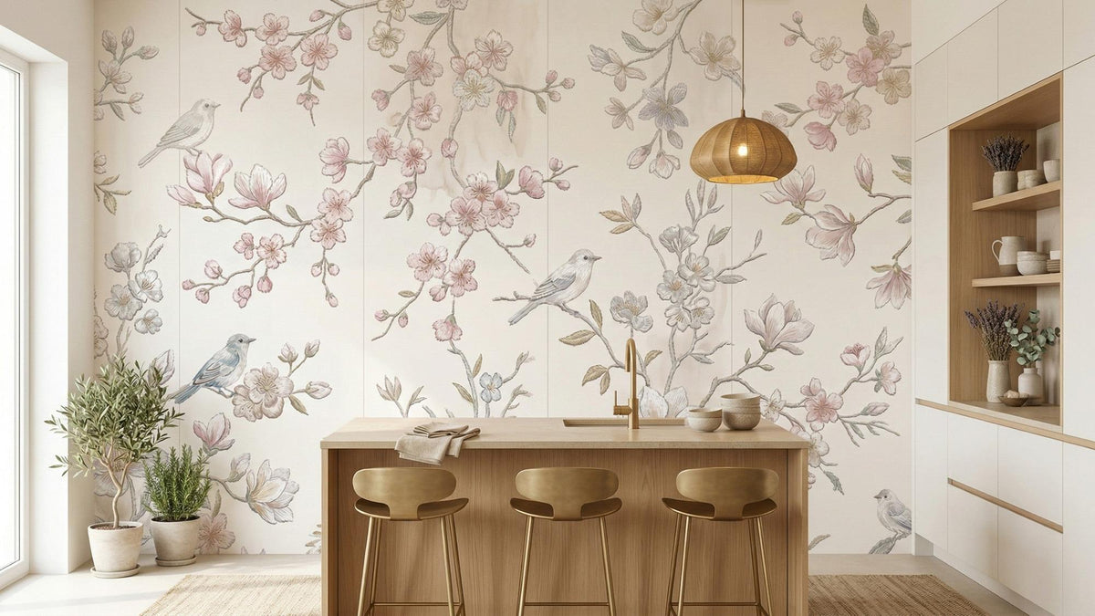 Contemporary Pastel wallpaper for Kitchen