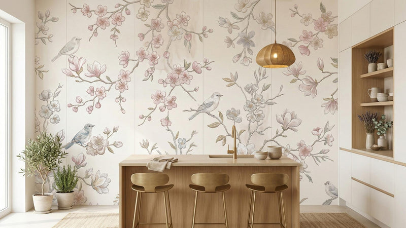 Contemporary Pastel wallpaper for Kitchen