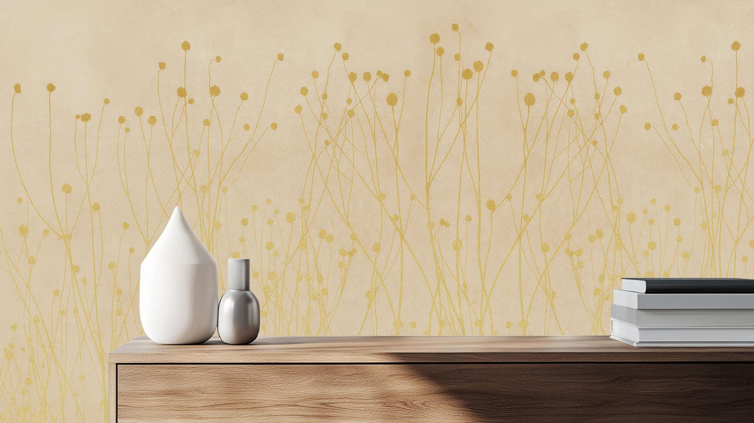 Contemporary Pastel wallpaper for Living Room