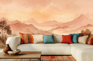 Contemporary Pastel wallpaper for Living Room