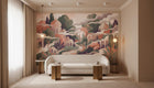 Contemporary Pastel wallpaper for Living Room
