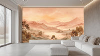 Contemporary Pastel wallpaper for Living Room