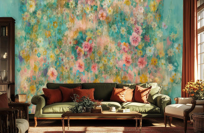 Contemporary Pastel wallpaper for Living Room