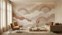 Contemporary Pastel wallpaper for Living Room