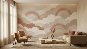 Contemporary Pastel wallpaper for Living Room
