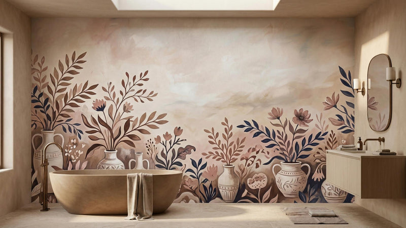 Modern Pastel wallpaper for Bathroom
