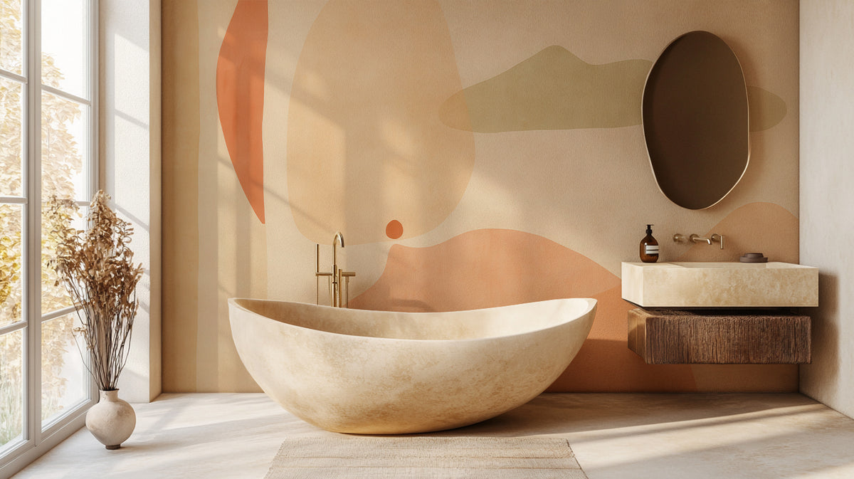 Modern Pastel wallpaper for Bathroom