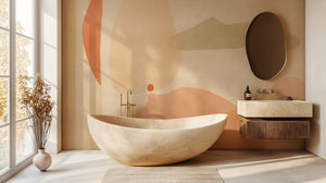 Modern Pastel wallpaper for Bathroom