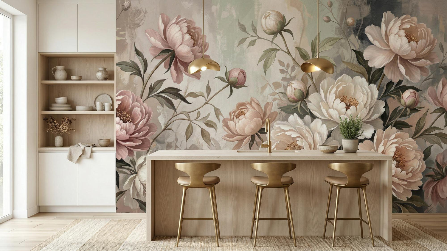 Modern Pastel wallpaper for Dining Room
