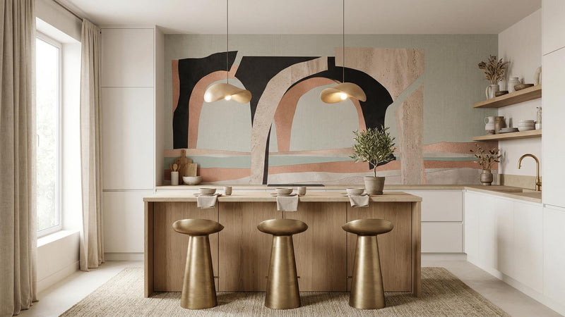Mutfak için Modern Pastel duvar kağıdı