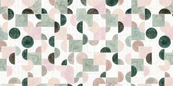 Geometrik Pastel Uyumu Duvar Kağıdı - Sample