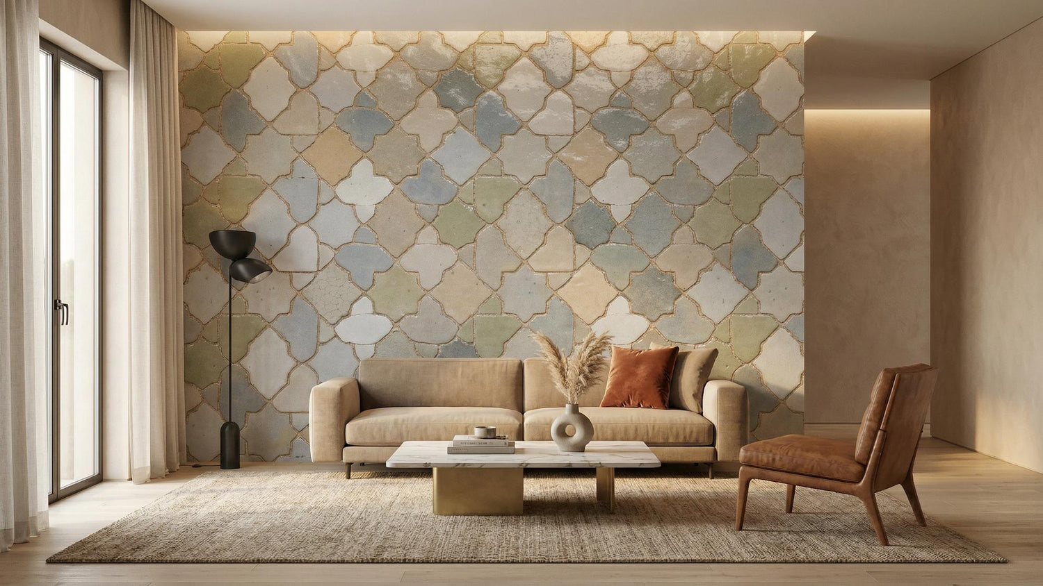 Oturma Odası için Modern Pastel duvar kağıdı