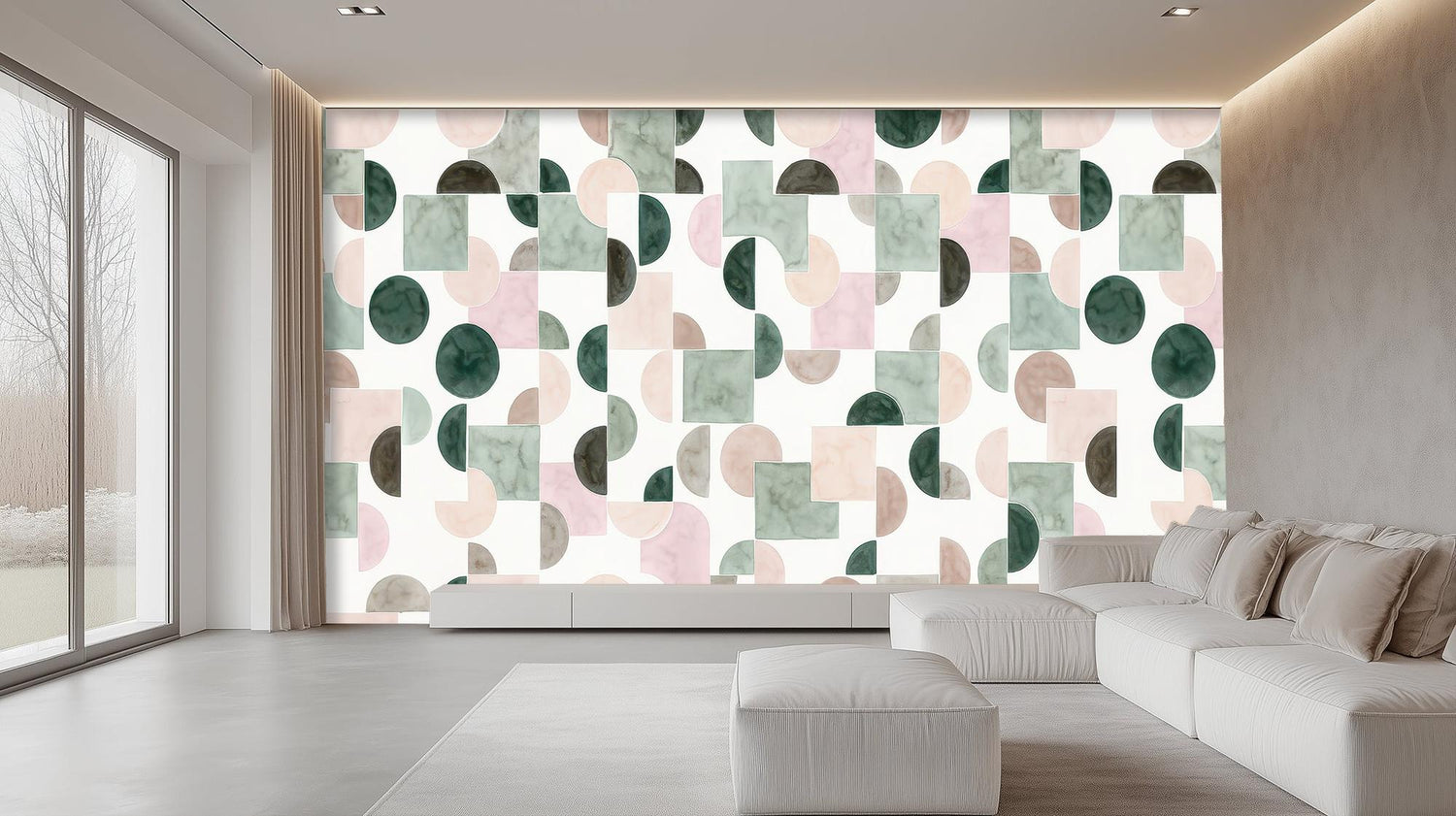 Modern Pastel wallpaper for Living Room