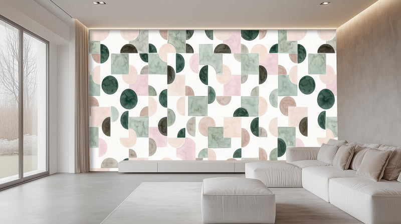 Modern Pastel wallpaper for Living Room