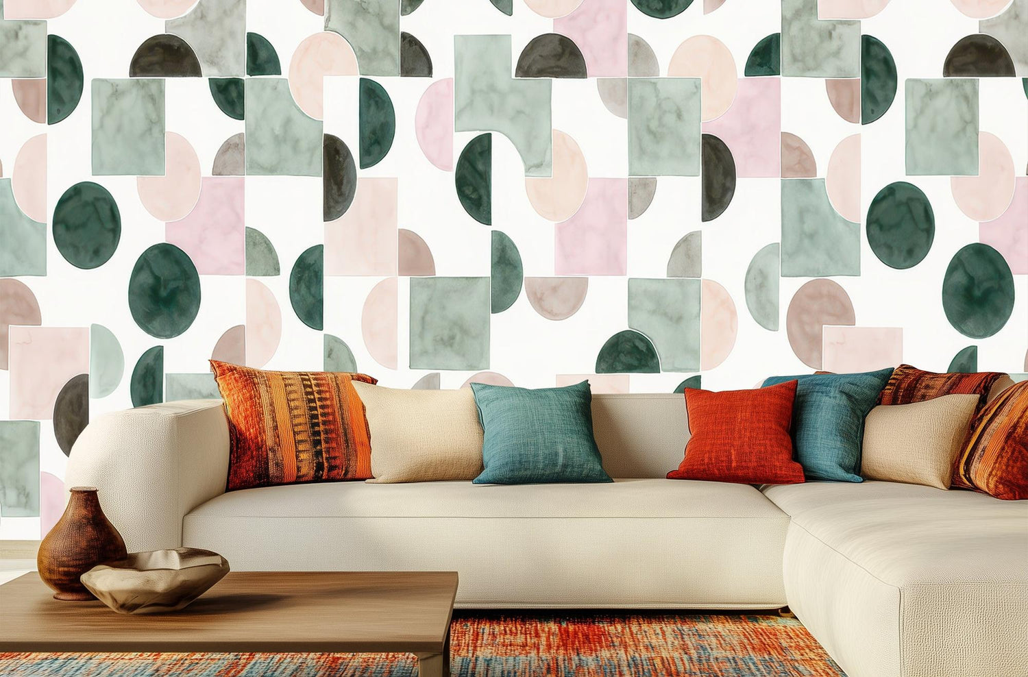 Modern Pastel wallpaper for Living Room