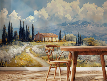 Rustic Pastel wallpaper for Living Room