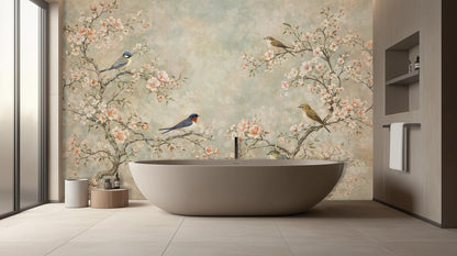 Traditional Pastel wallpaper for Bathroom