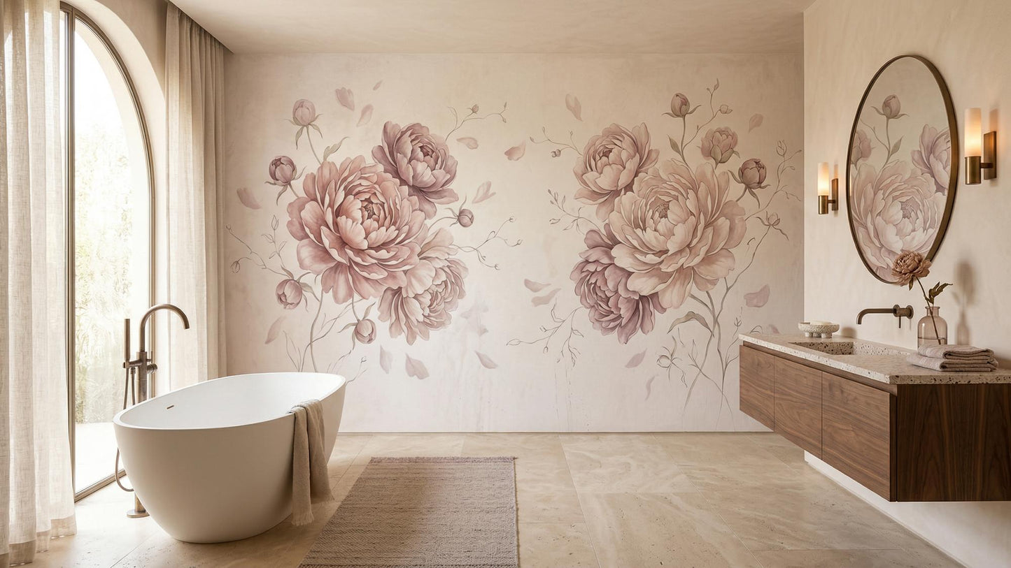 Traditional Pastel wallpaper for Bathroom
