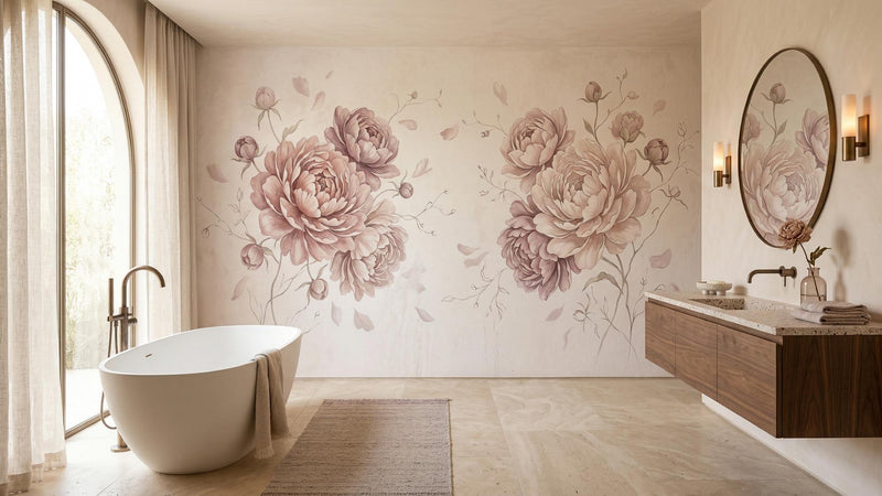 Traditional Pastel wallpaper for Bathroom