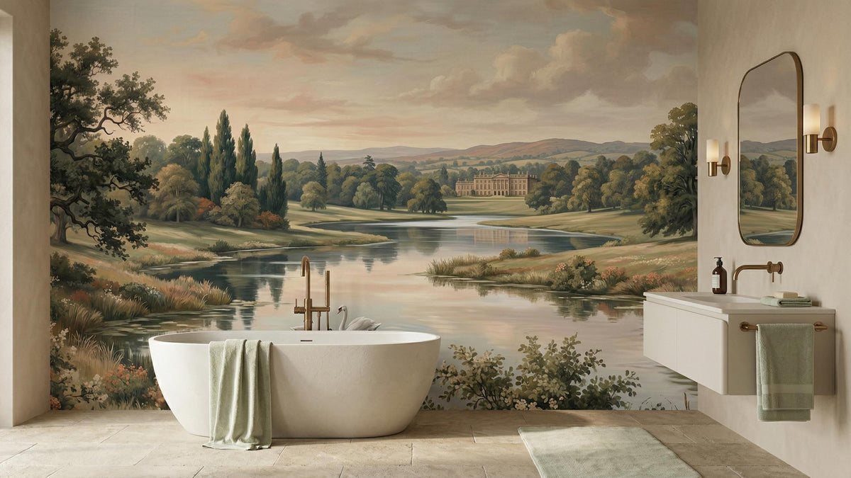Traditional Pastel wallpaper for Bathroom