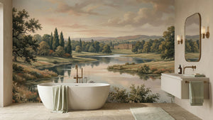 Traditional Pastel wallpaper for Bathroom