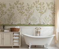 Traditional Pastel wallpaper for Bathroom