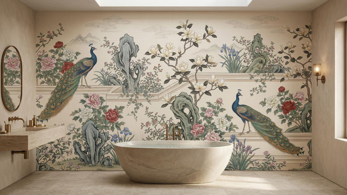 Traditional Pastel wallpaper for Bathroom