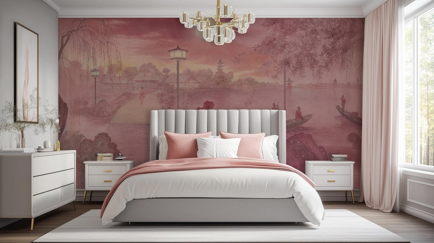 Traditional Pastel wallpaper for Bedroom